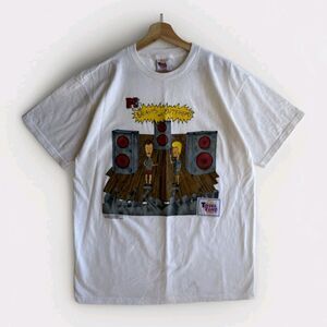 VTG 1997 Touch Tone by Wild Oats Beavis And Butt Head T-Shirt White Men's Large